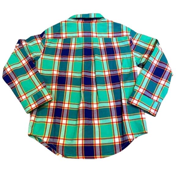 Janie & Jack Boys Plaid Button Down Shirt Size 4 - Picture 2 of 8